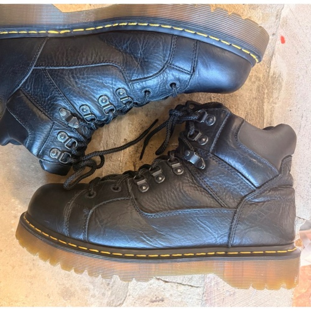 Dr. Martens 8699 Bex Boots Black Leather Hiking Combat Mens US 12 UK 11 EU 46 - Picture 4 of 10